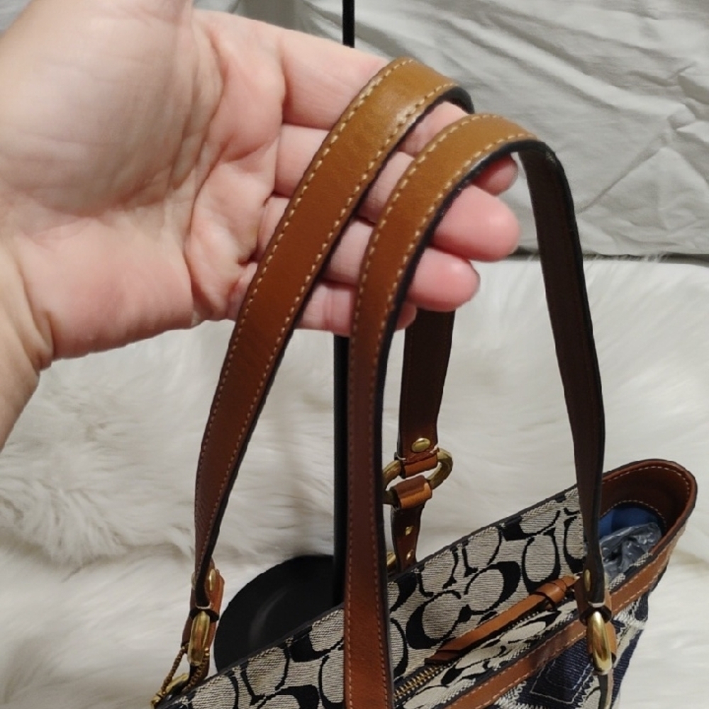 Flash Sale! Coach Blue Denim Patchwork Leather Tr… - image 6